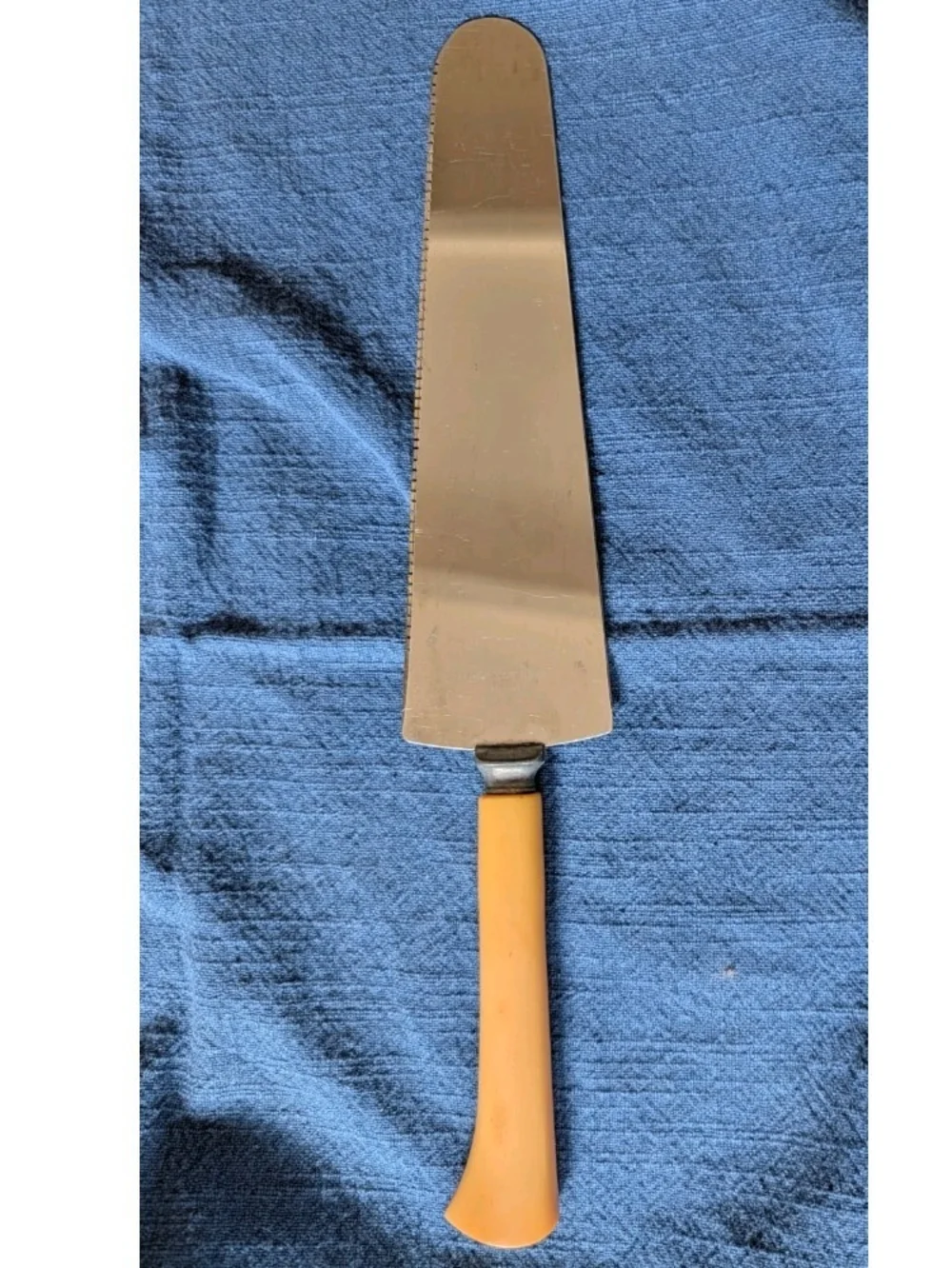 Vintage Butterscotch Bakelite Handle Pie Cake Server Spatula Made in USA 10